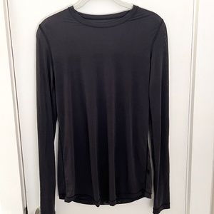 Lululemon Long Sleeve Mesh Running Top Black